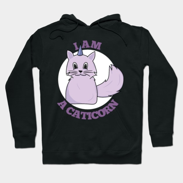 animal, animals, cat, caticorn, cats, feline, Hoodie by Nin4